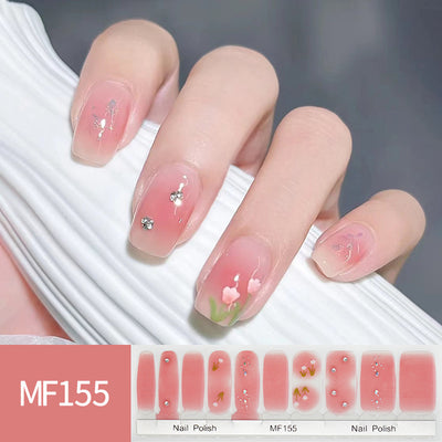 Pegatinas de Uñas Tulipanes Pintados a Mano - Image 27