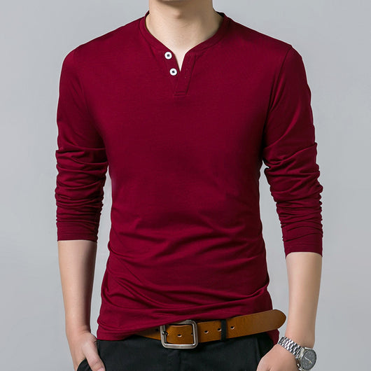 Playera Cuello V Hombre - Diseño Clásico de Color Liso - Image 11