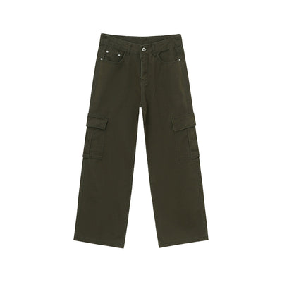 Overol Ancho de Pierna con Bolsillos Grandes - Jeans Casual - Image 8