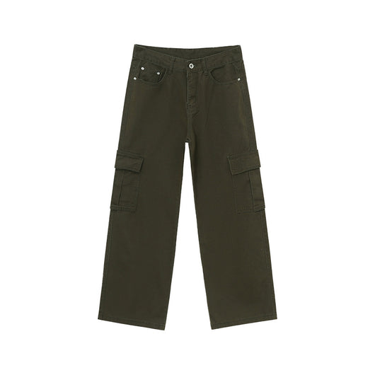 Overol Ancho de Pierna con Bolsillos Grandes - Jeans Casual - Image 8