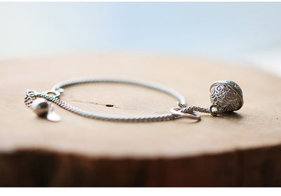 Pulsera Colgante Calada en Plata 925 con Diseño de Campana - Image 10