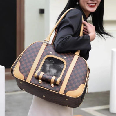 Bolso de Gran Capacidad con Patrón Cuadriculado y Diseño Transpirable - Image 3