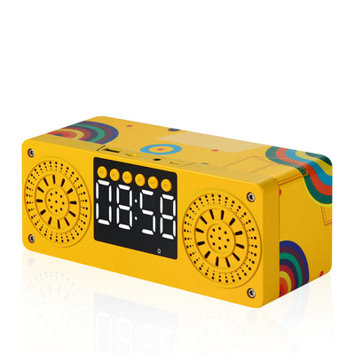 Reloj Parlante Bluetooth de Madera con Subwoofer Retro - Image 7