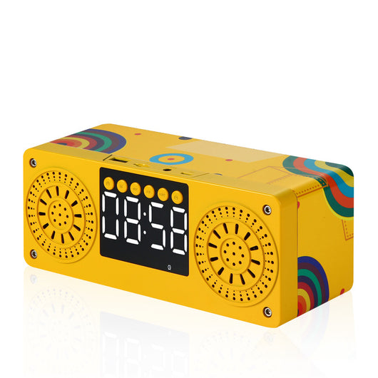 Reloj Parlante Bluetooth de Madera con Subwoofer Retro - Image 7