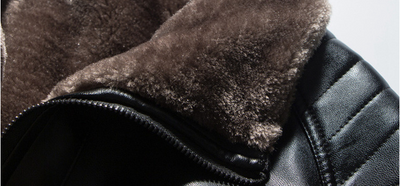 Chaqueta de Cuero con Cuello Mao Acolchada para Hombre - Image 11