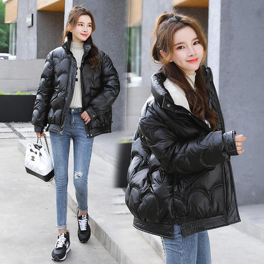 Abrigo Acolchado Coreano para Mujer con Cuello Tipo Mao