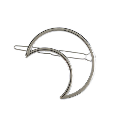 Clip de Cabello Geométrico Triangular de Metal con Motivo Luna - Image 11