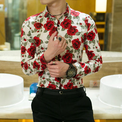 Camisa Estampada Slim Fit de Manga Larga para Hombre - Image 10