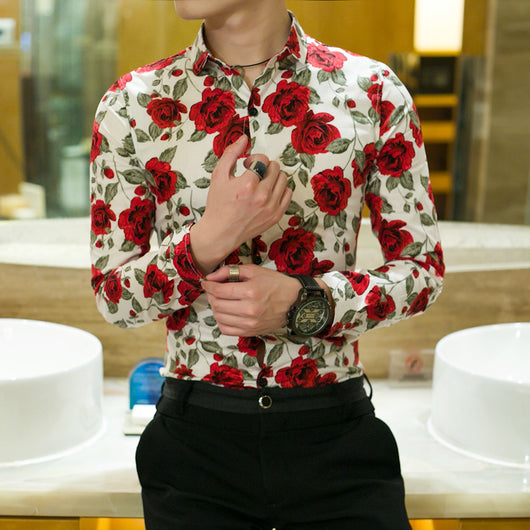 Camisa Estampada Slim Fit de Manga Larga para Hombre - Image 10