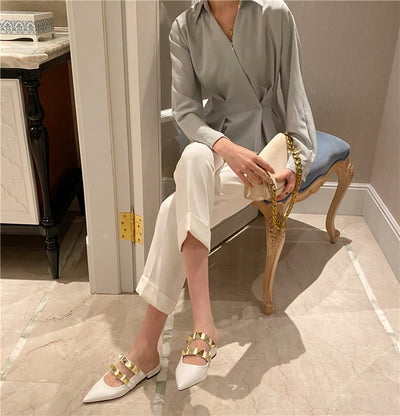 Sandalias Tipo Baotou con Tacón Grueso Medio - Cómodas y Modernas - Image 9