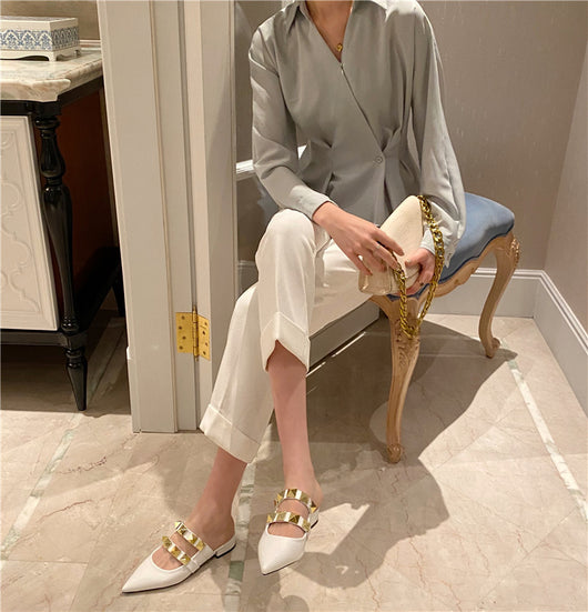 Sandalias Tipo Baotou con Tacón Grueso Medio - Cómodas y Modernas - Image 9