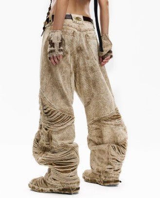 Jeans Beige Counterbalance Destroy - Estilo Wasteland - Image 10