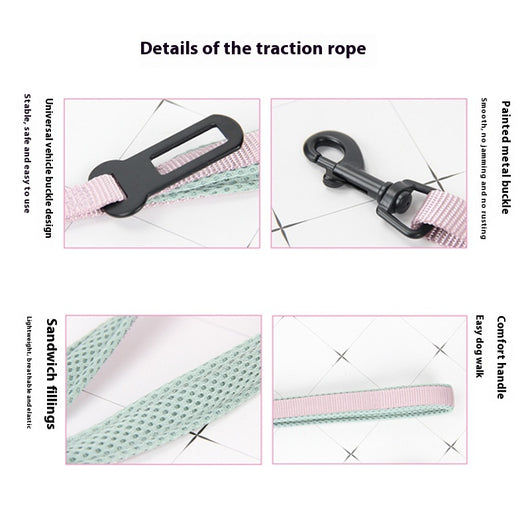 Arnés Pectoral Ajustable para Perro con Cuerda de Sujeción - Image 24