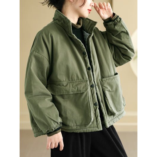 Abrigo Acolchado Talla Grande para Mujer con Bolsillos - Calidez y Comodidad - Image 2