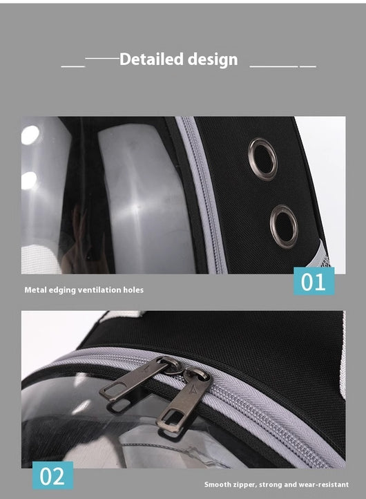 Mochila Transparente para Gatos con Cúpula Panorámica y Gran Capacidad - Image 16