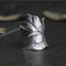 Anillo de Plata Esterlina con Hoja Vintage para Hombre y Mujer
