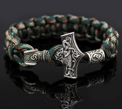 Pulsera Trenzada Martillo de Thor Vintage - Image 7