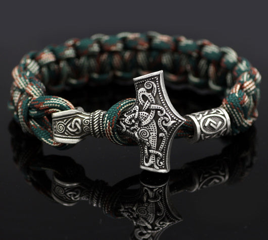 Pulsera Trenzada Martillo de Thor Vintage - Image 7