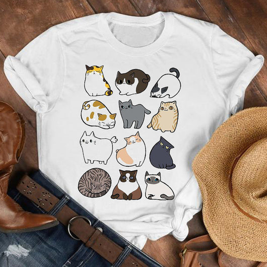 Playera Unisex Estampado Patitas de Gato - Diseño Trendy para Hombre y Mujer - Image 46
