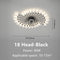 18 Heads Black Three-Color Light