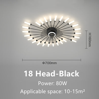 Lámpara Ventilador de Techo Moderno para Dormitorio - Image 5