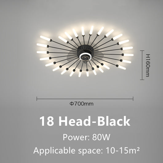 Lámpara Ventilador de Techo Moderno para Dormitorio - Image 5
