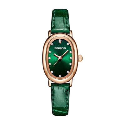 Reloj de Cuarzo para Mujer con Correa de Cuero y Acero Inoxidable Resistente al Agua - Image 7