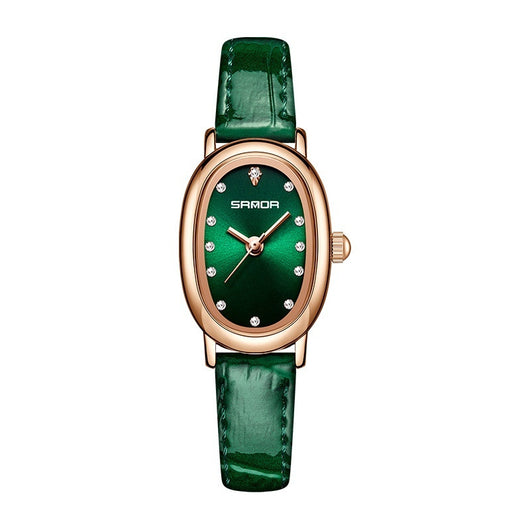 Reloj de Cuarzo para Mujer con Correa de Cuero y Acero Inoxidable Resistente al Agua - Image 7