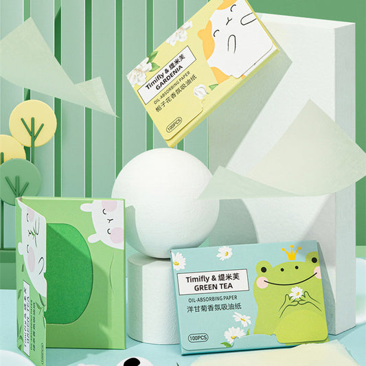 Papeletas Absorbentes de Aceite Facial - 100 Piezas con Aroma