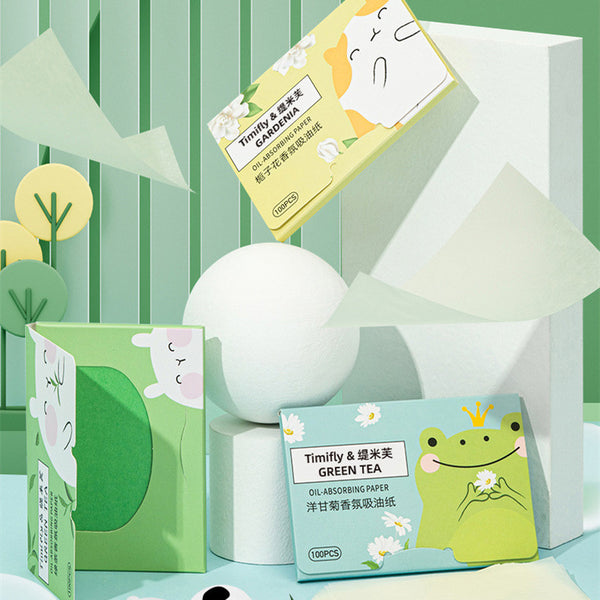 Papeletas Absorbentes de Aceite Facial - 100 Piezas con Aroma