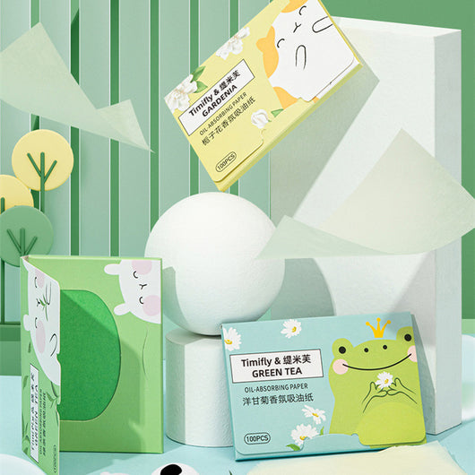 Papeletas Absorbentes de Aceite Facial - 100 Piezas con Aroma