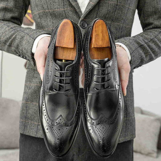 Zapatos Oxford Punta Fina de Cuero Artesanal para Hombre