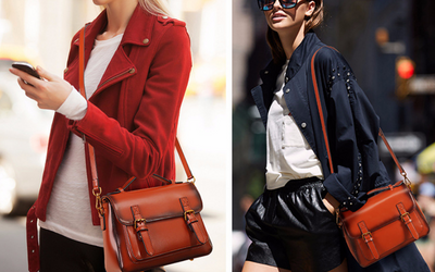 Bolso Mensajero de Cuero Genuino - Estilo Versátil para Mujer - Image 16