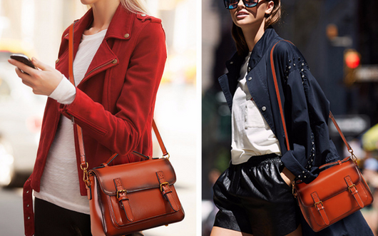 Bolso Mensajero de Cuero Genuino - Estilo Versátil para Mujer - Image 16