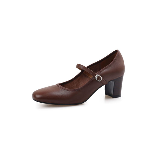 Tacones Altos de Cuero Premium Estilo Retro Francés - Image 5