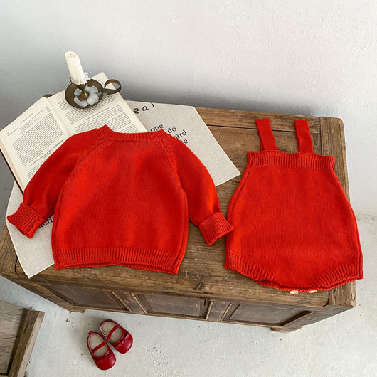 Gorro Ha Yi para Bebé Niña Rojo con Bordado de Amor - Image 9