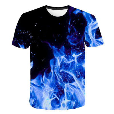 Remera 3D con Estampado Digital de Llama Ardiente - Image 4