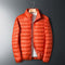 Chaqueta Acolchada de Plumas Ligera con Cuello de Pie para Otoño e Invierno