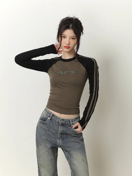 Blusa Manga Larga Otoño Primavera con Detalles de Contraste - Image 10