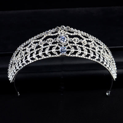 Tocado Nupcial Barroco Coreano con Diamantes para Boda - Image 7