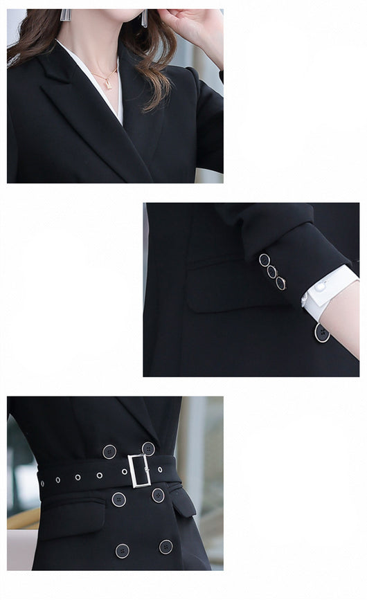 Traje Ejecutivo Mujer Manga Larga Color Sólido - Image 15