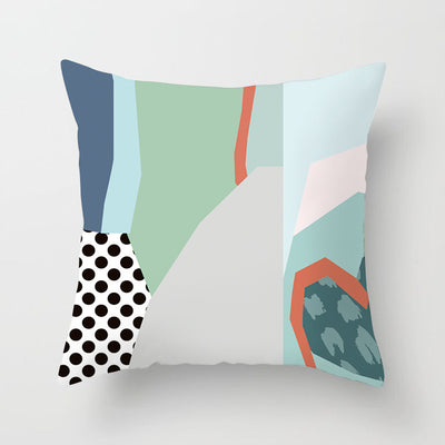Funda de Almohada Geométrica Moderna en Poliéster Peachskin - Image 4