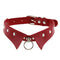 Personalized Punk Leather Collar Necklace Simple And Fashionable Rojo