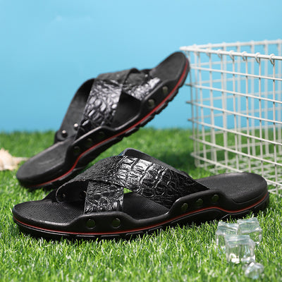 Sandalias de Playa para Hombre en Cuero Vacuno con Diseño Calado Transpirable - Image 19