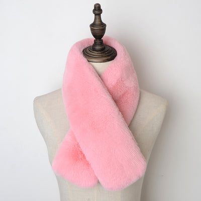 Chal Grueso con Cuello de Piel Abrigado para Invierno - Image 10