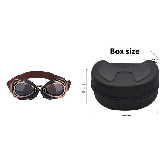 Gafas Protectoras Retro para Motocicleta - Estilo Piloto Harley con Protección Reflectante - Image 14