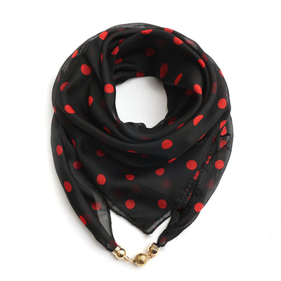 Pañuelo Floral Dorado de Gasa Ligera para Mujer - Image 9