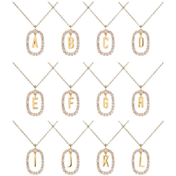 Collar de Plata Esterlina con Letras del Alfabeto - Lujo Minimalista para Clavícula