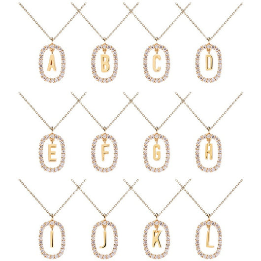 Collar de Plata Esterlina con Letras del Alfabeto - Lujo Minimalista para Clavícula - Image 2