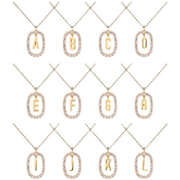 Collar de Plata Esterlina con Letras del Alfabeto - Lujo Minimalista para Clavícula